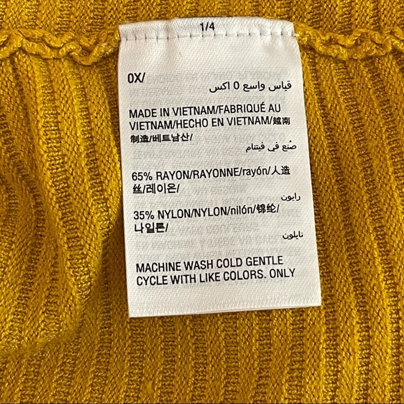 3/30$🔥NWT Alfani Yellow Tunic Ribbed Crewneck - Picture 8 of 11